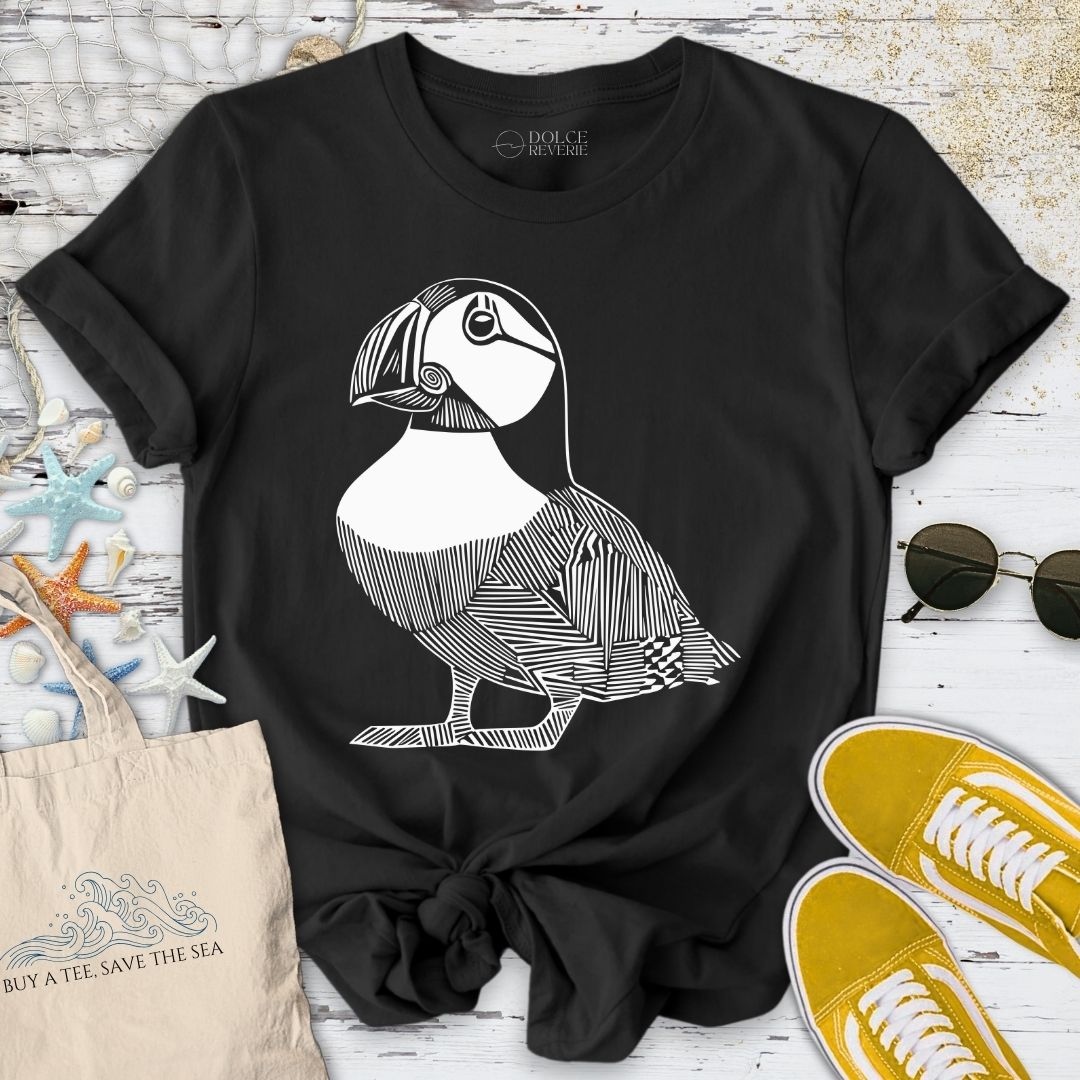 Puffin Line Art T-Shirt