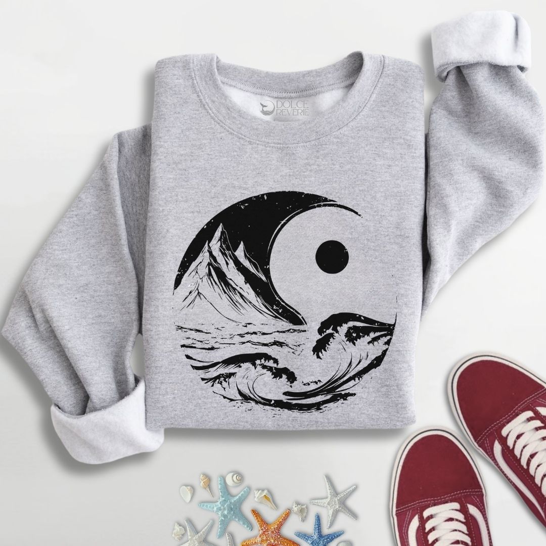 Ocean & Mountains Yin Yang Sweatshirt
