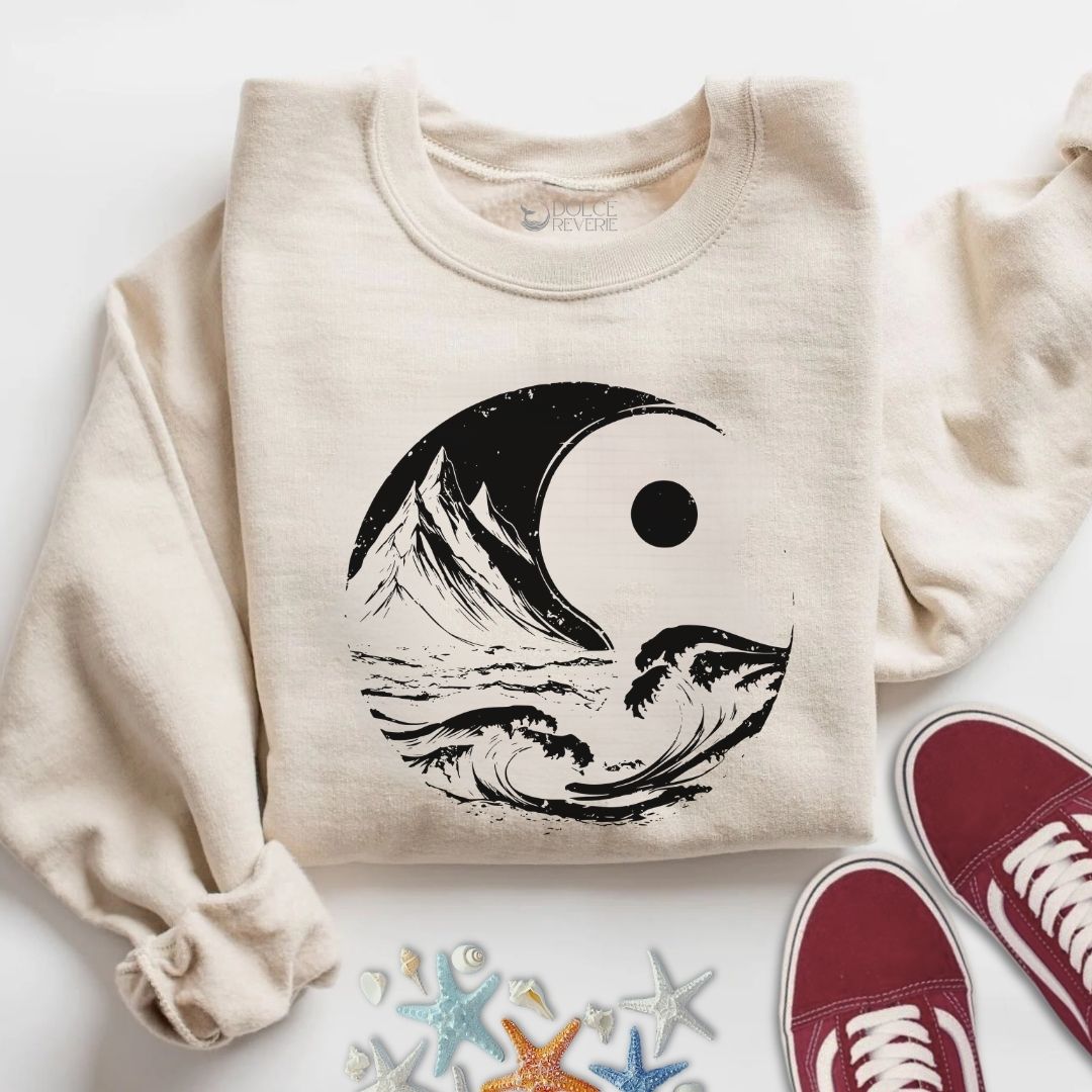 Ocean & Mountains Yin Yang Sweatshirt