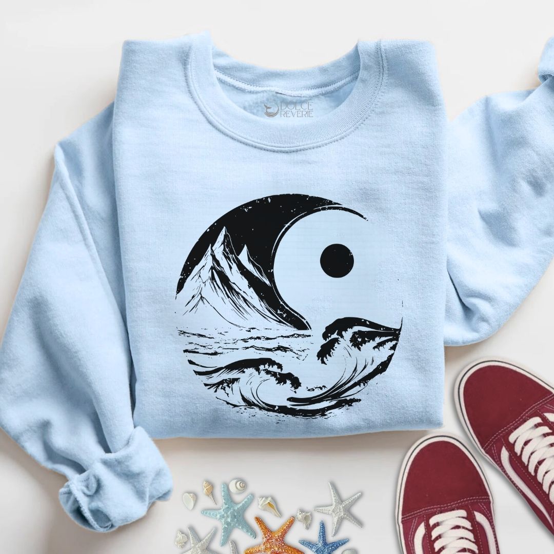 Ocean & Mountains Yin Yang Sweatshirt