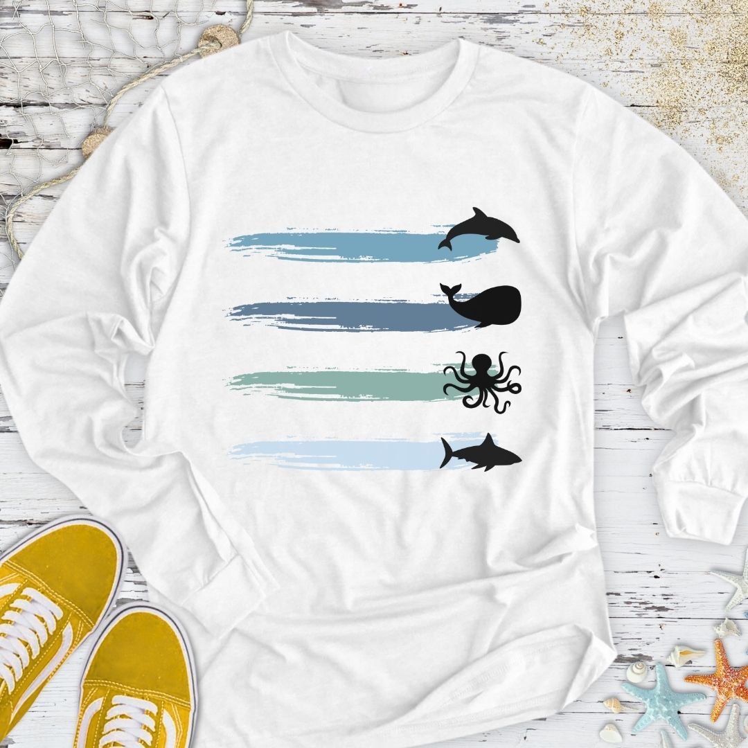 Marine Paths Long Sleeve Tee