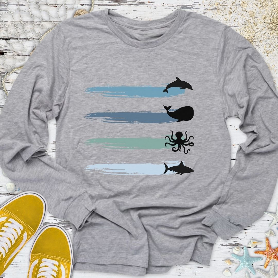 Marine Paths Long Sleeve Tee