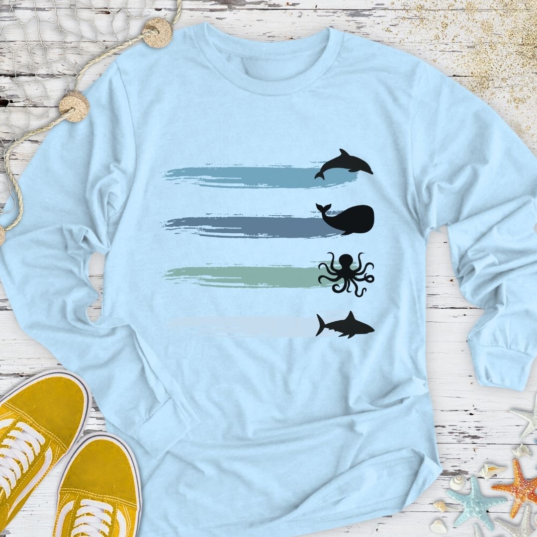 Marine Paths Long Sleeve Tee