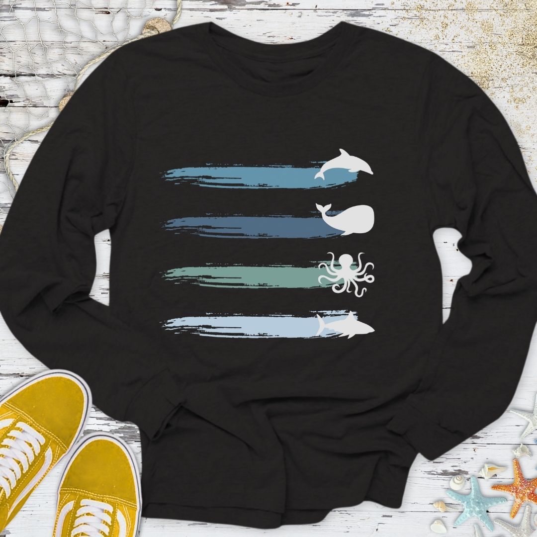 Marine Paths Long Sleeve Tee