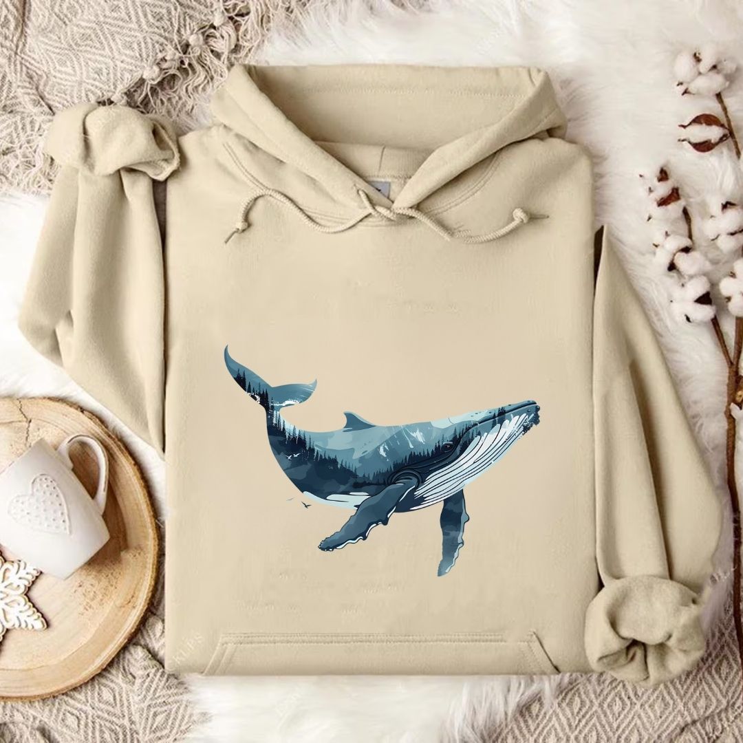 Whale & Mountains Hoodie