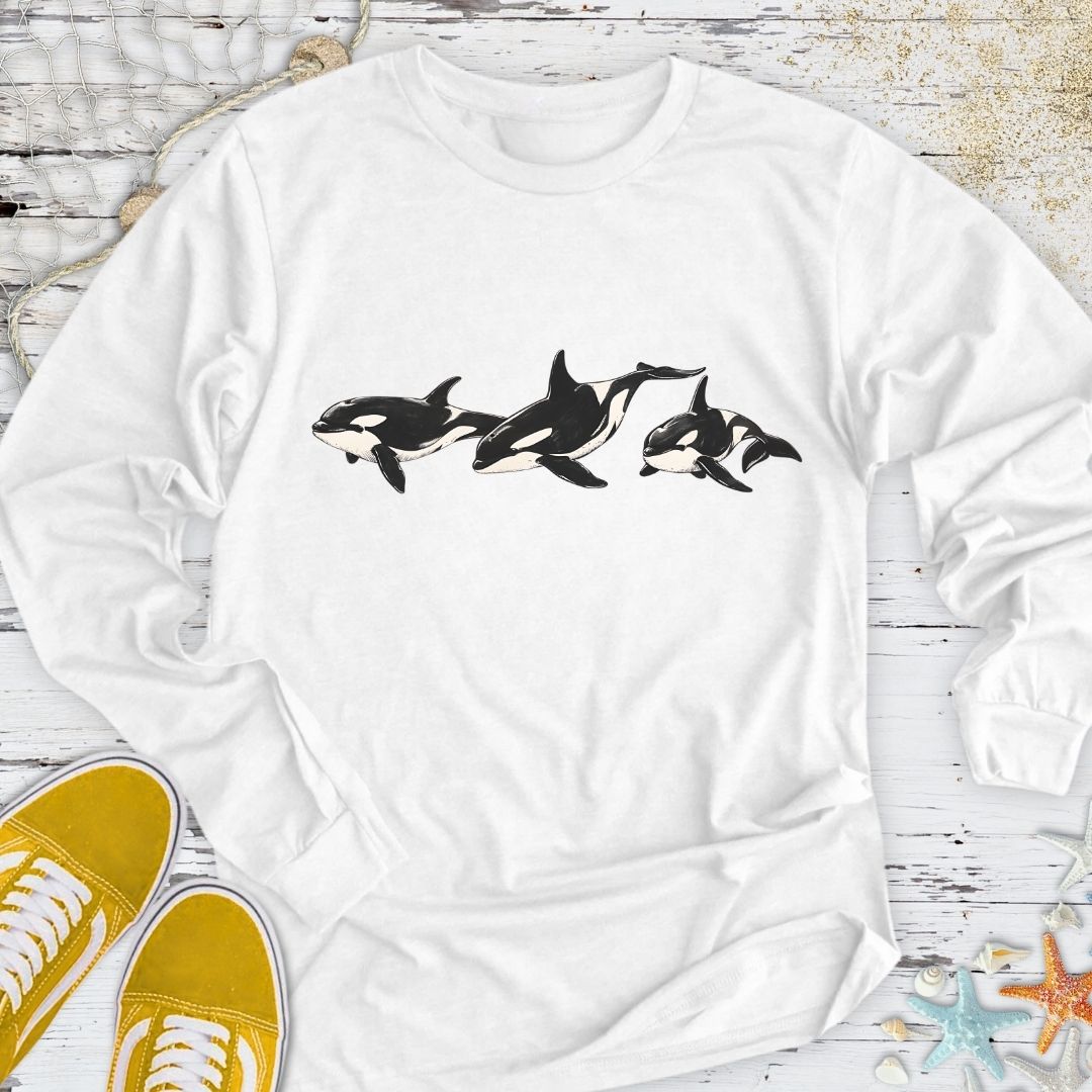 3 Vintage Orcas Long Sleeve Tee