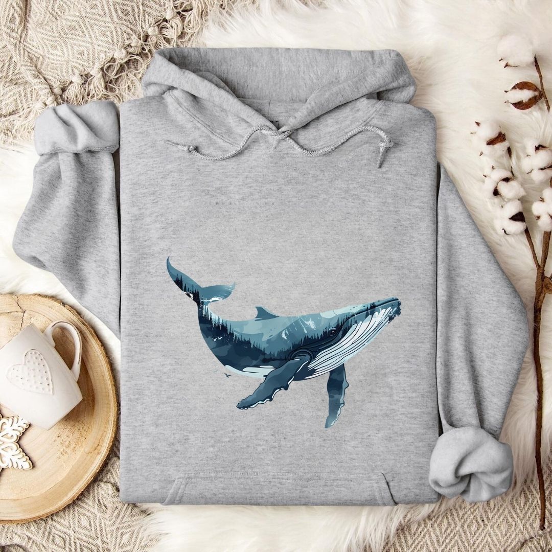 Whale & Mountains Hoodie