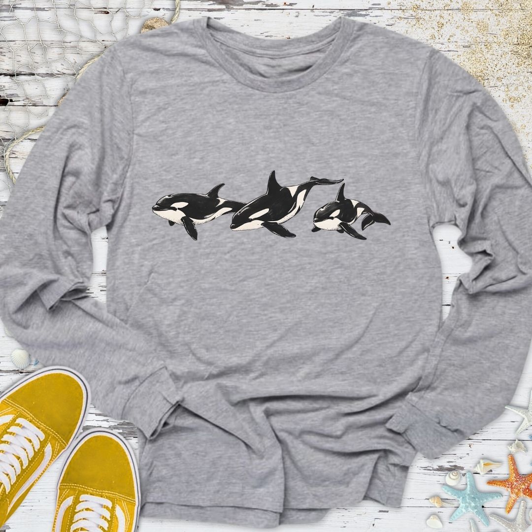 3 Vintage Orcas Long Sleeve Tee