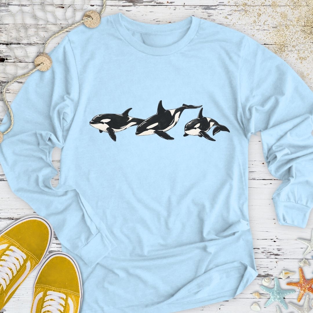 3 Vintage Orcas Long Sleeve Tee