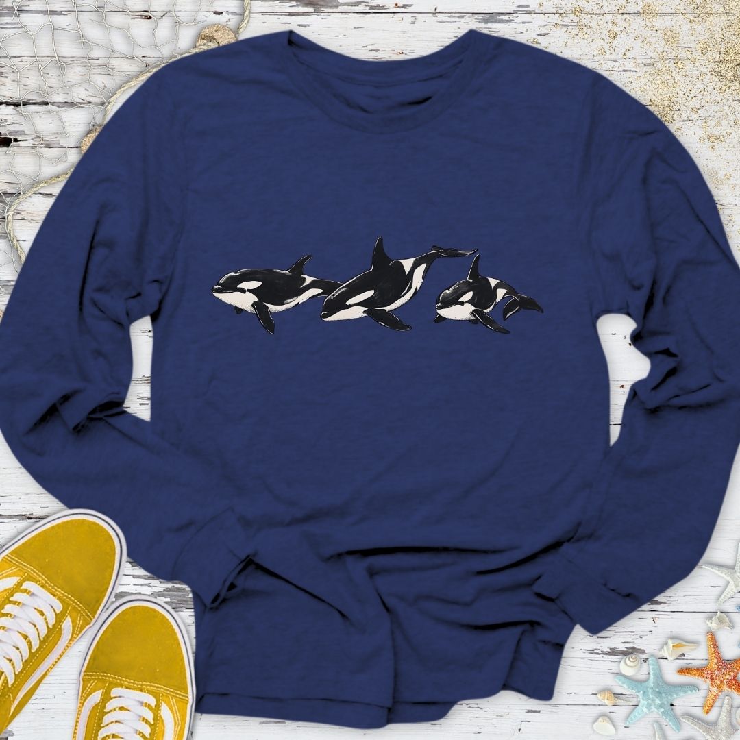 3 Vintage Orcas Long Sleeve Tee