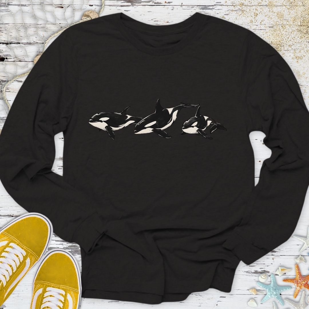 3 Vintage Orcas Long Sleeve Tee