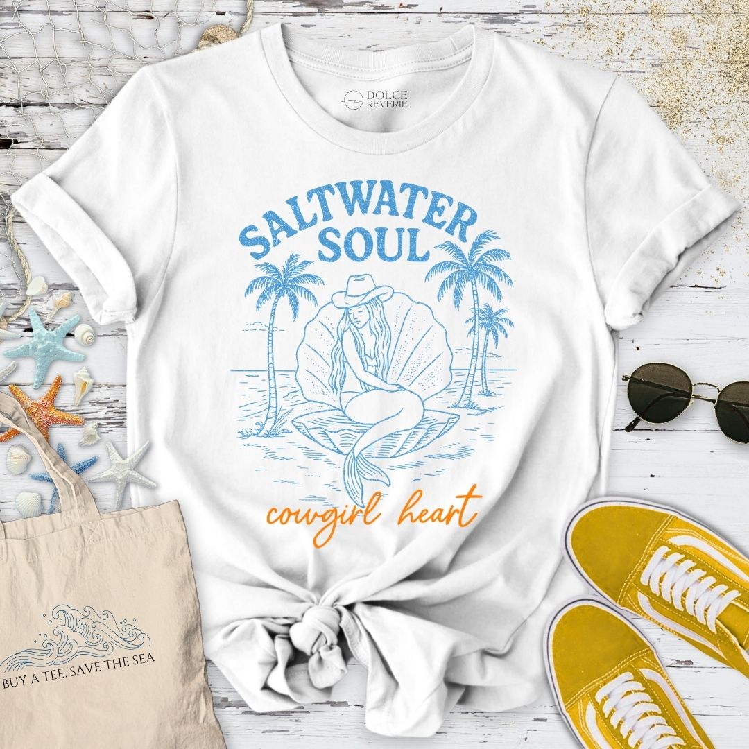 Saltwater Cowgirl Mermaid T-Shirt