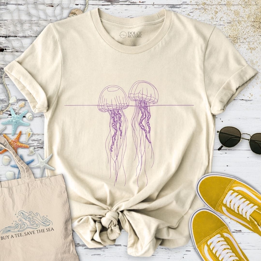 2 Jellyfish Floating T-Shirt Natural / S
