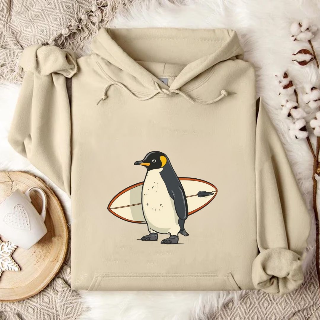 Surfer Penguin Hoodie