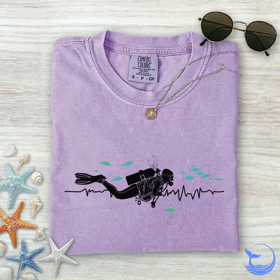 I Heart Scuba Comfort Colors T-Shirt