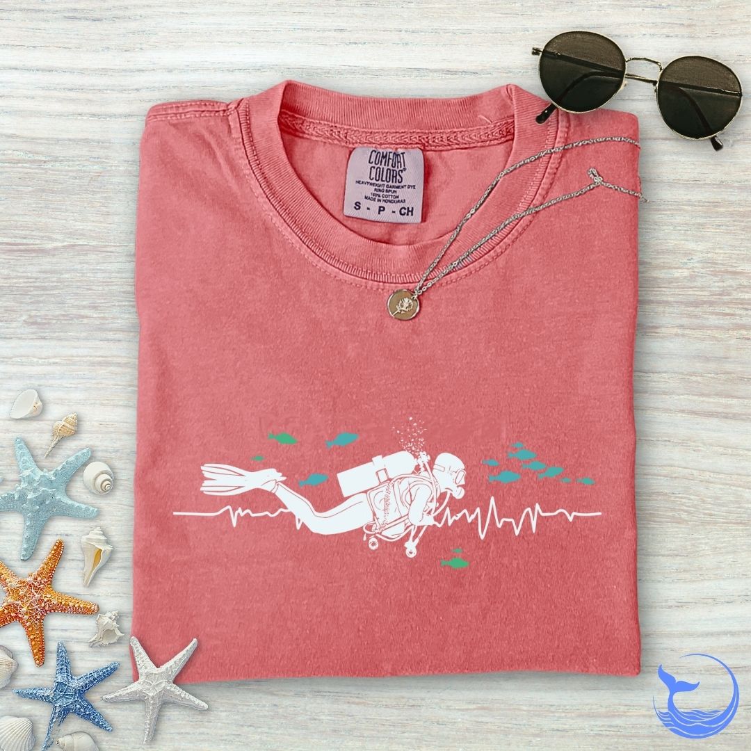I Heart Scuba Comfort Colors T-Shirt
