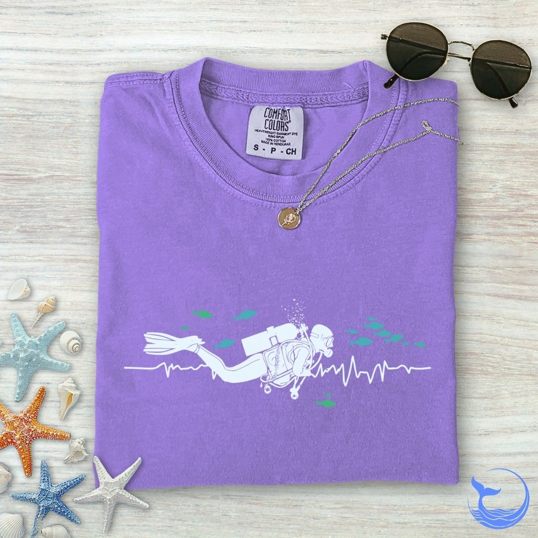I Heart Scuba Comfort Colors T-Shirt