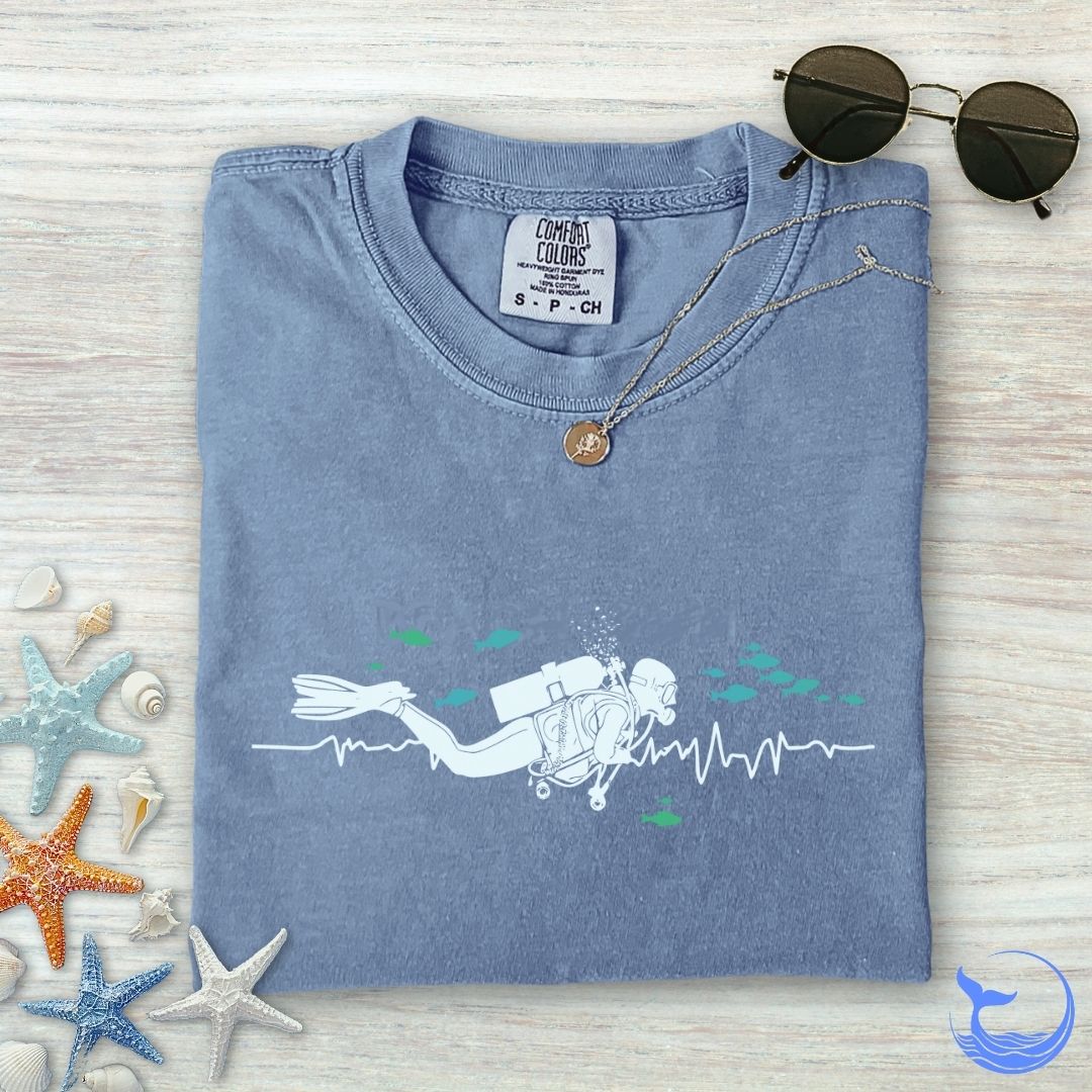 I Heart Scuba Comfort Colors T-Shirt