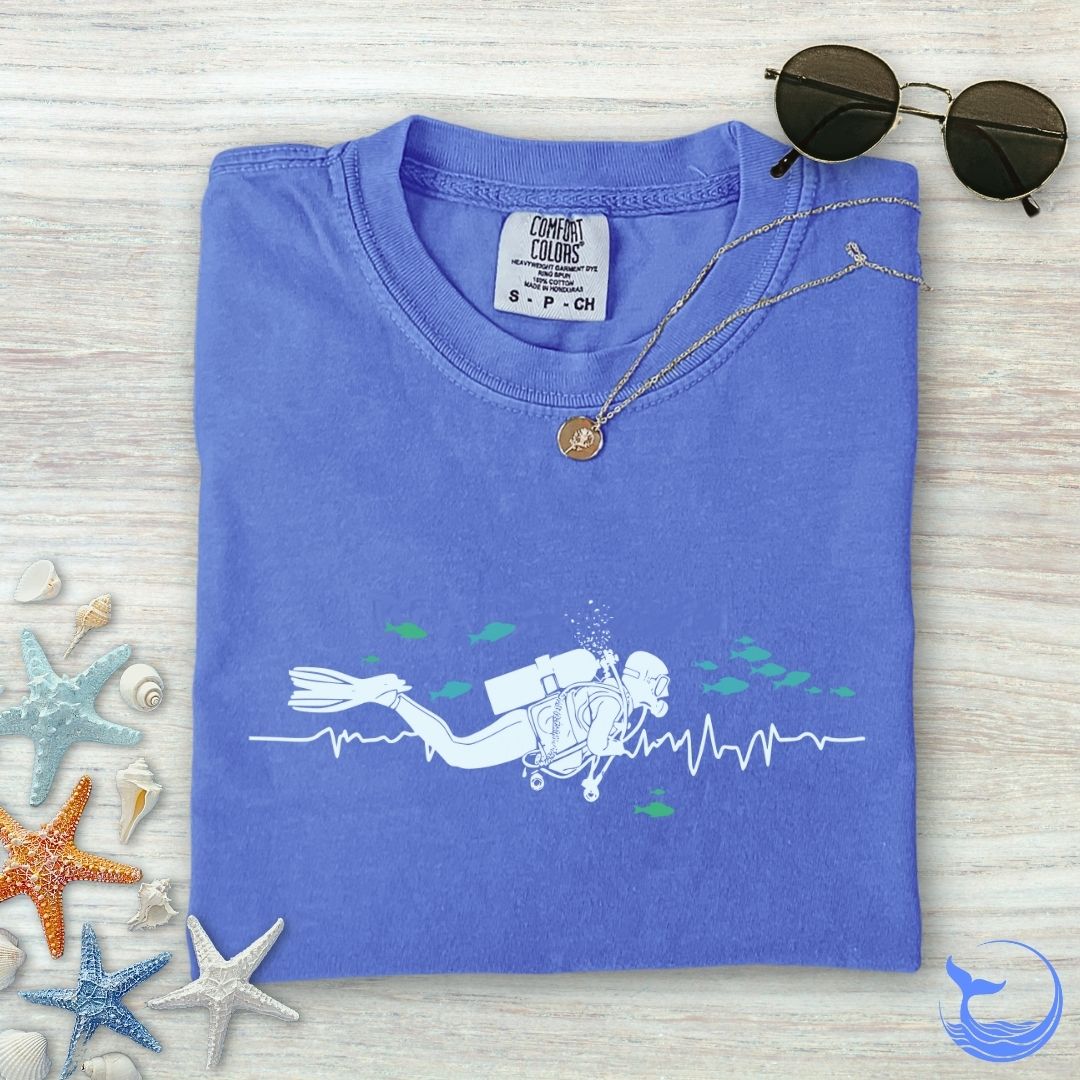I Heart Scuba Comfort Colors T-Shirt