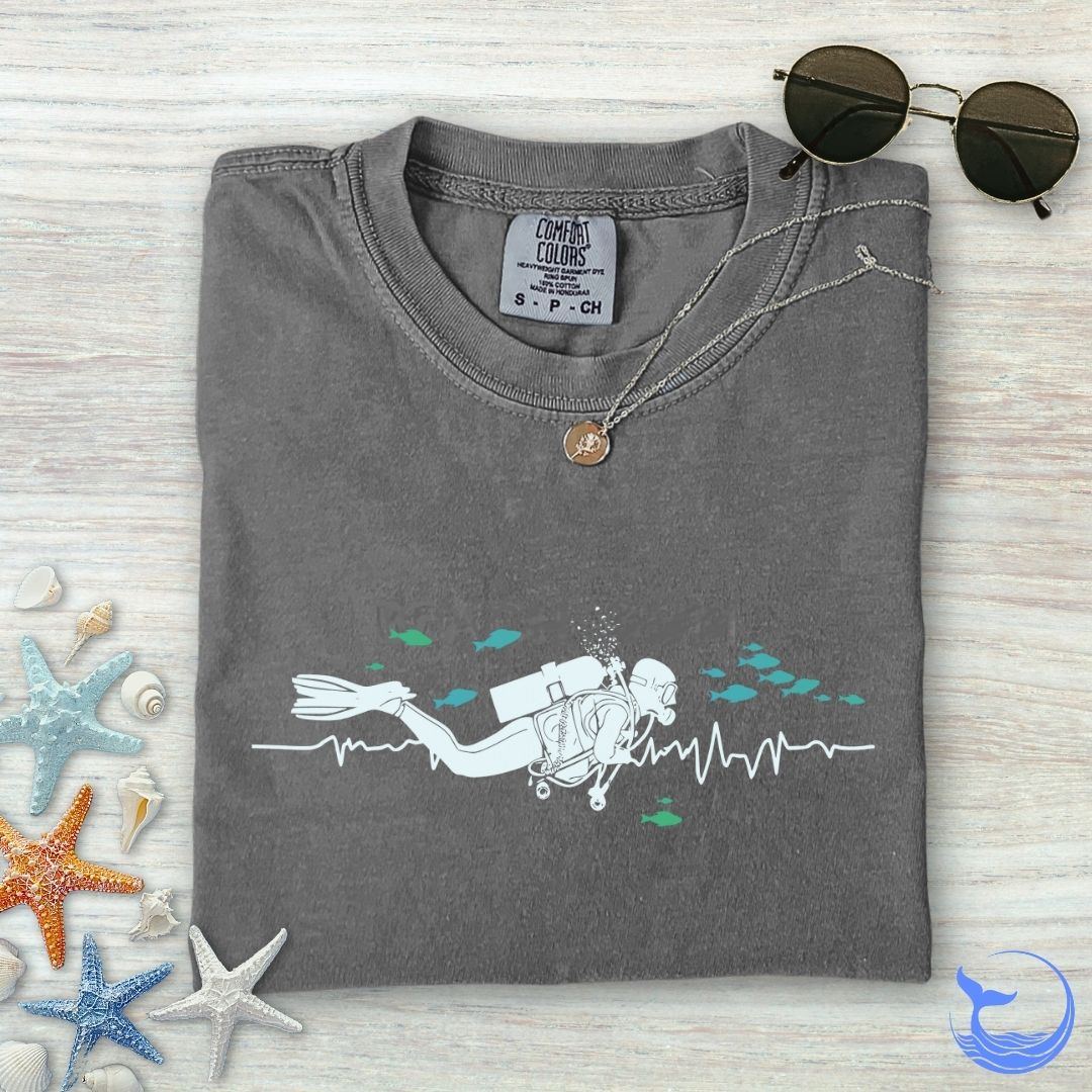 I Heart Scuba Comfort Colors T-Shirt