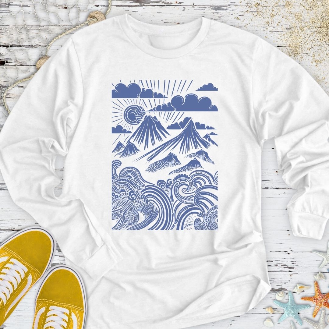 Ocean & Mountains Long Sleeve Tee