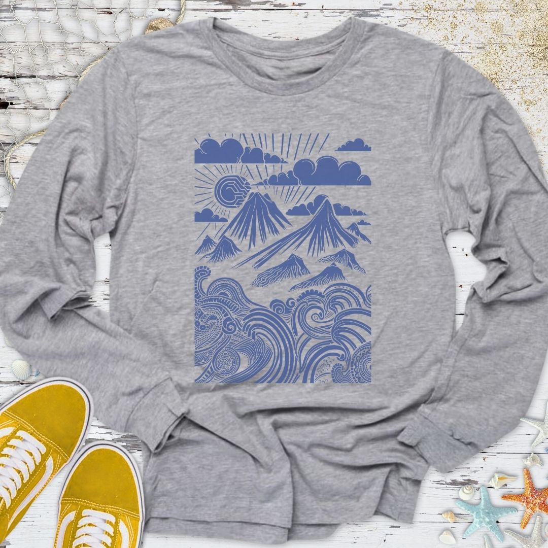 Ocean & Mountains Long Sleeve Tee