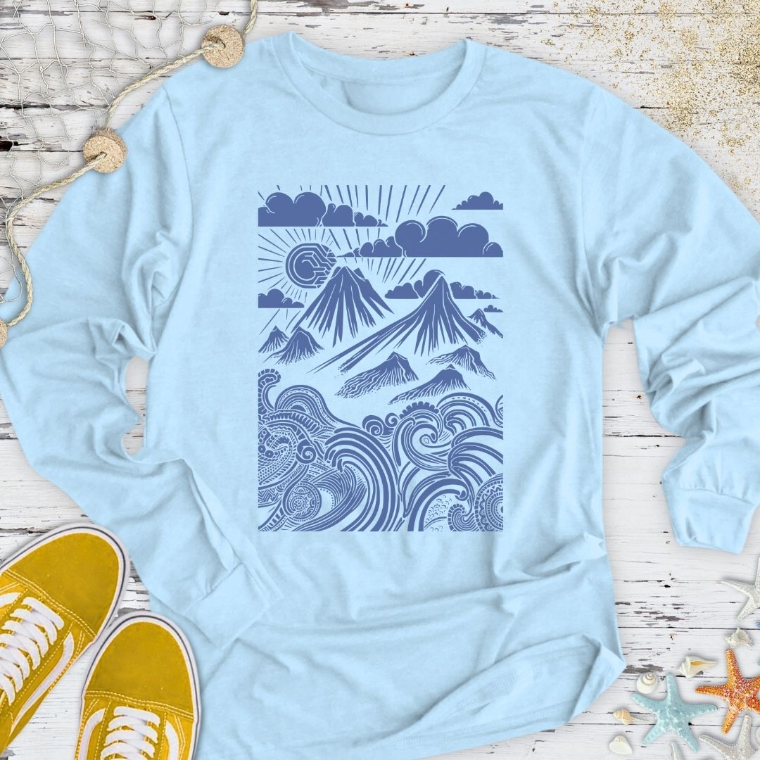 Ocean & Mountains Long Sleeve Tee