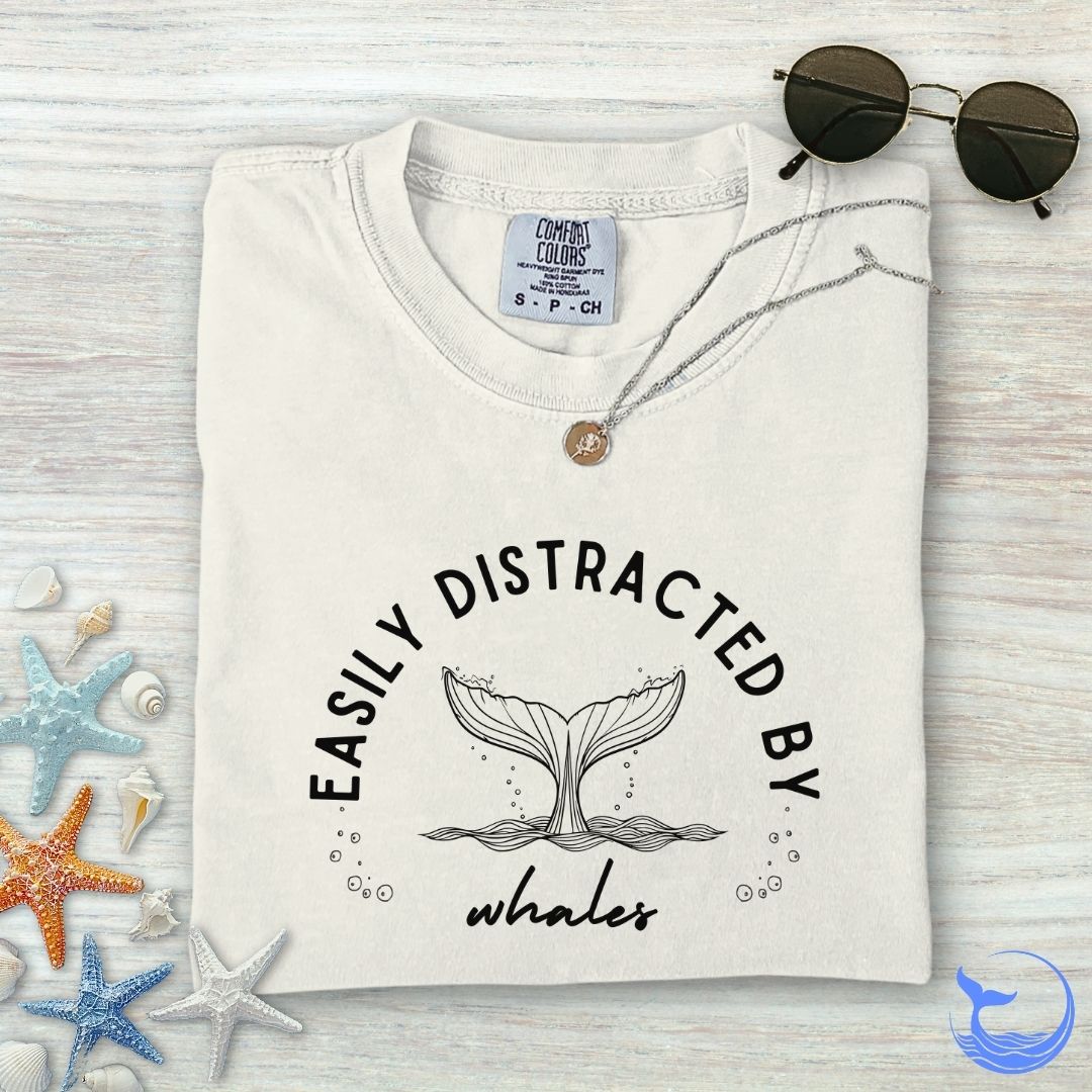Distracted by Whales Comfort Colors T-Shirt