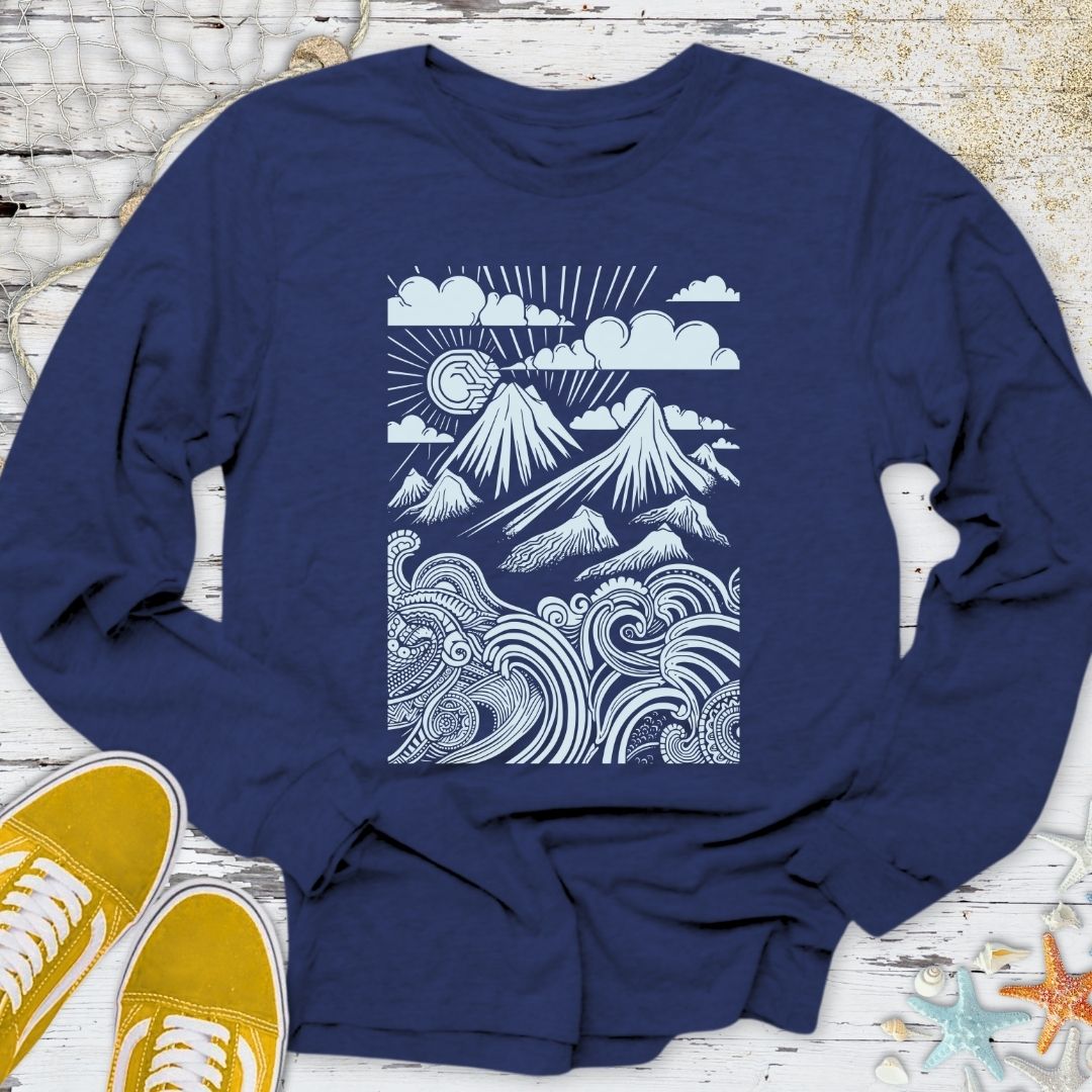 Ocean & Mountains Long Sleeve Tee