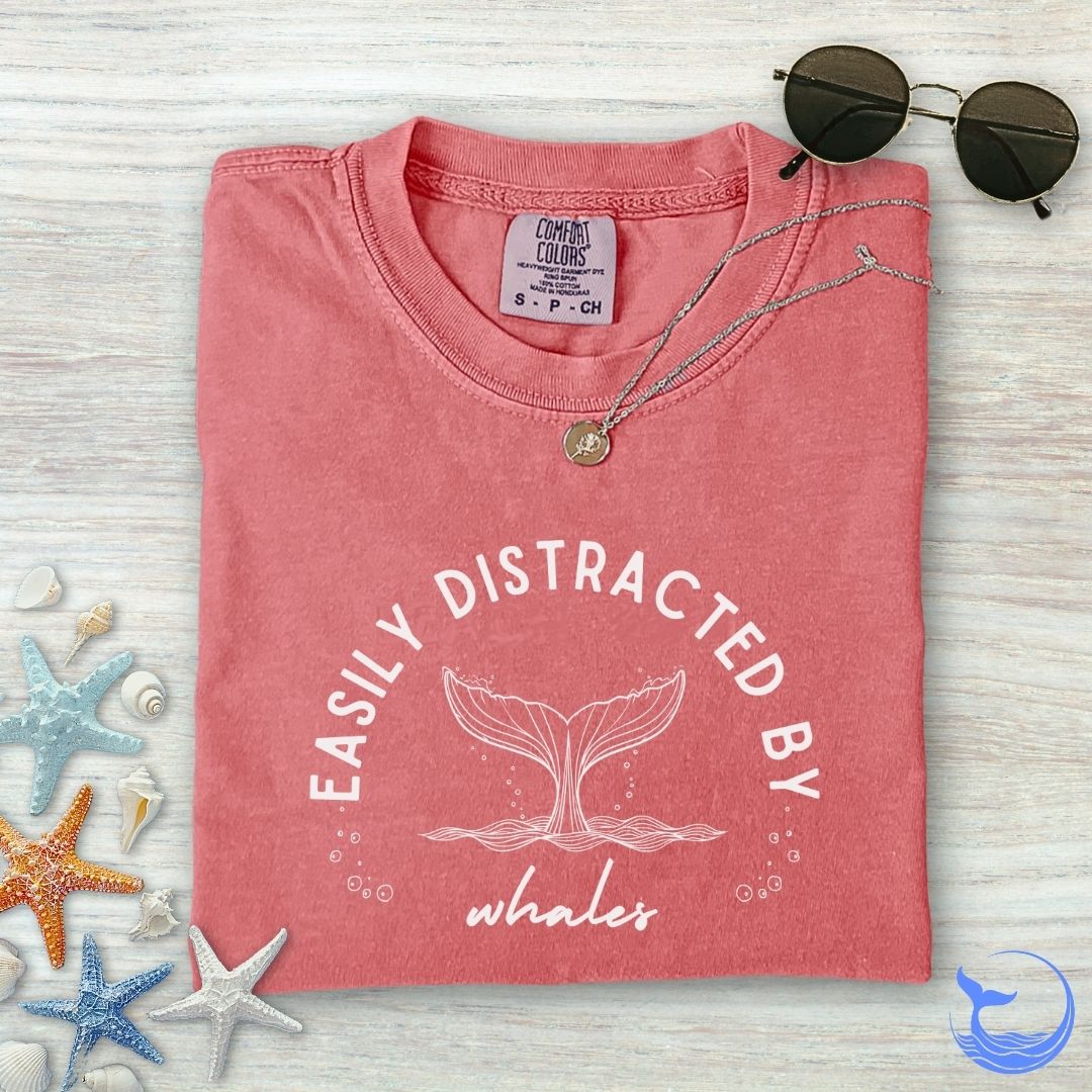 Distracted by Whales Comfort Colors T-Shirt
