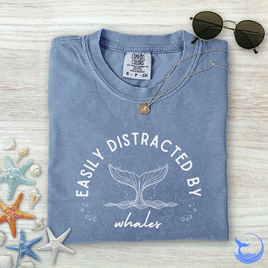 Distracted by Whales Comfort Colors T-Shirt