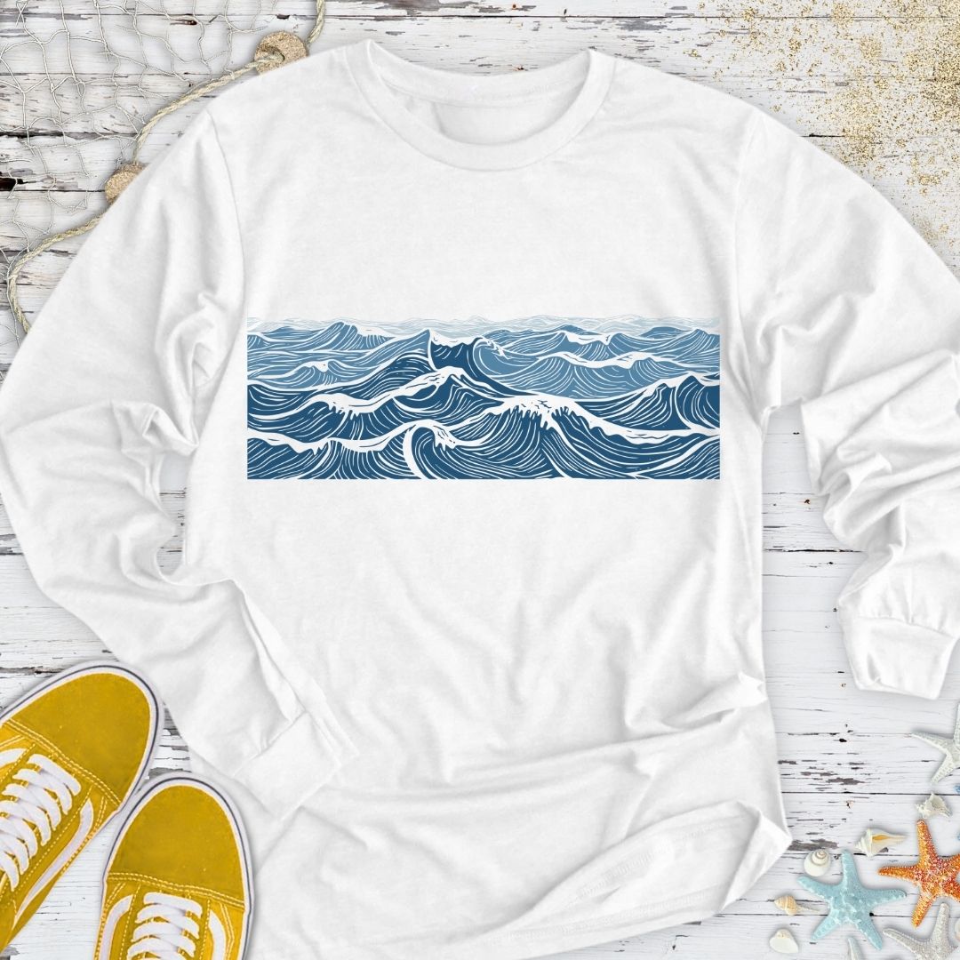 Line Waves Long Sleeve Tee