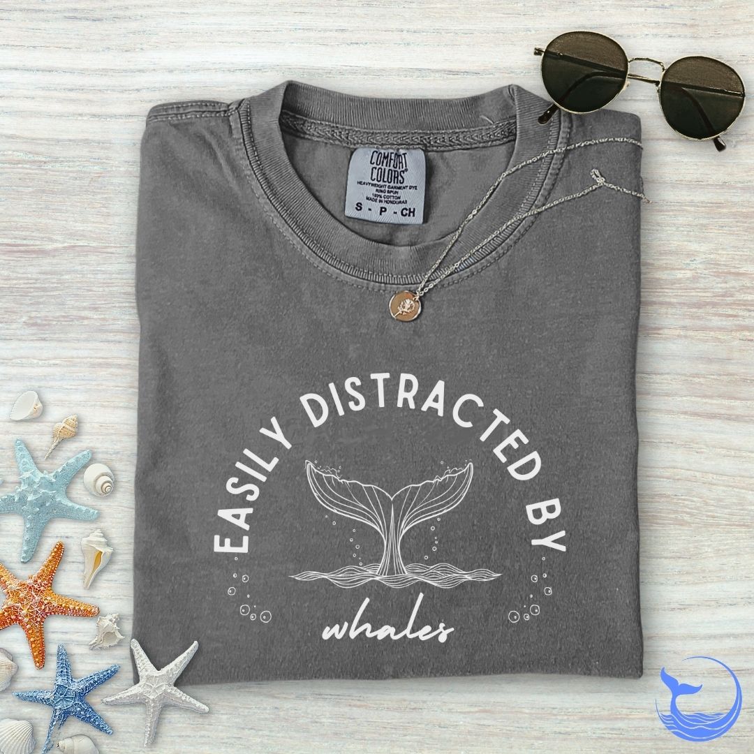 Distracted by Whales Comfort Colors T-Shirt