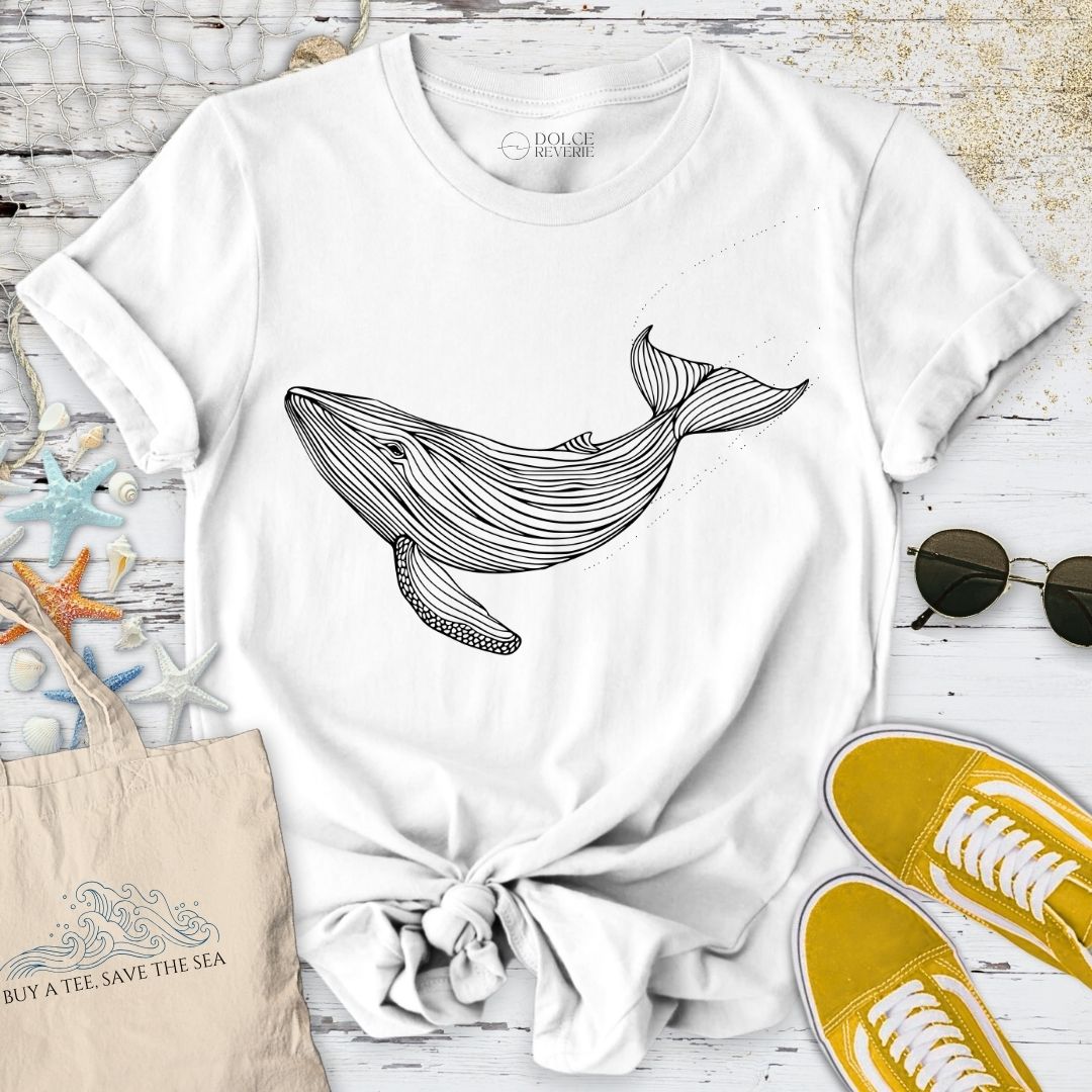Whale Line Art T-Shirt