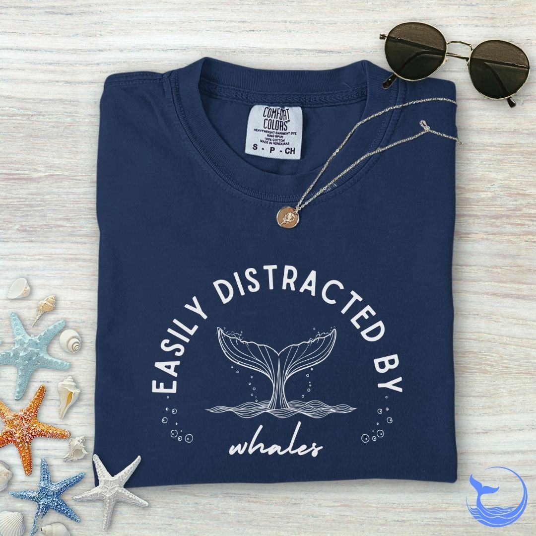 Distracted by Whales Comfort Colors T-Shirt