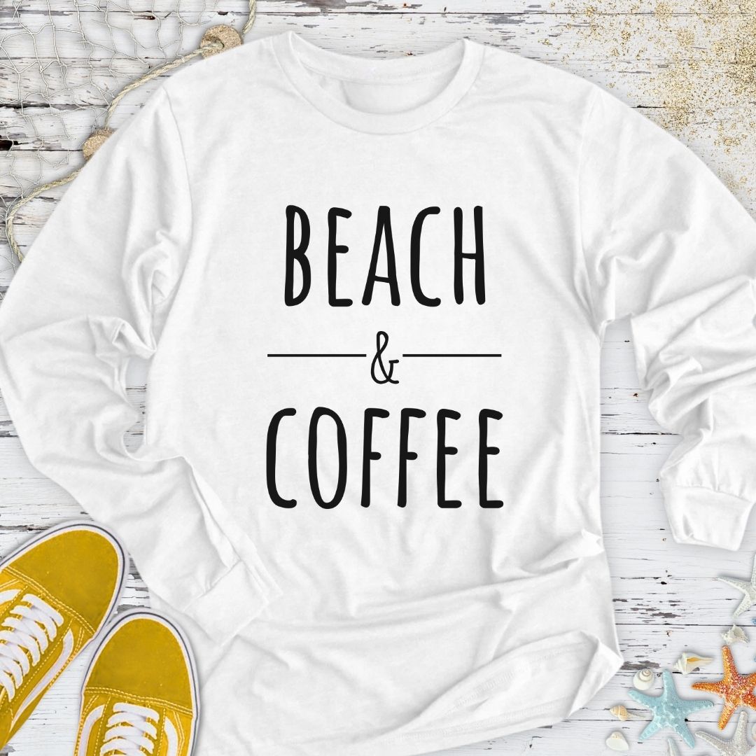 Beach & Coffee Long Sleeve Tee