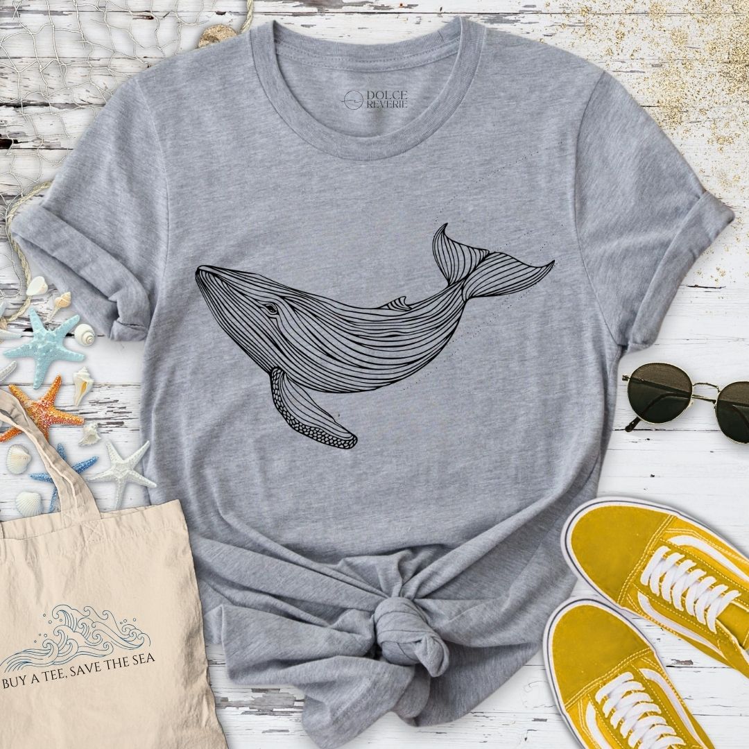 Whale Line Art T-Shirt