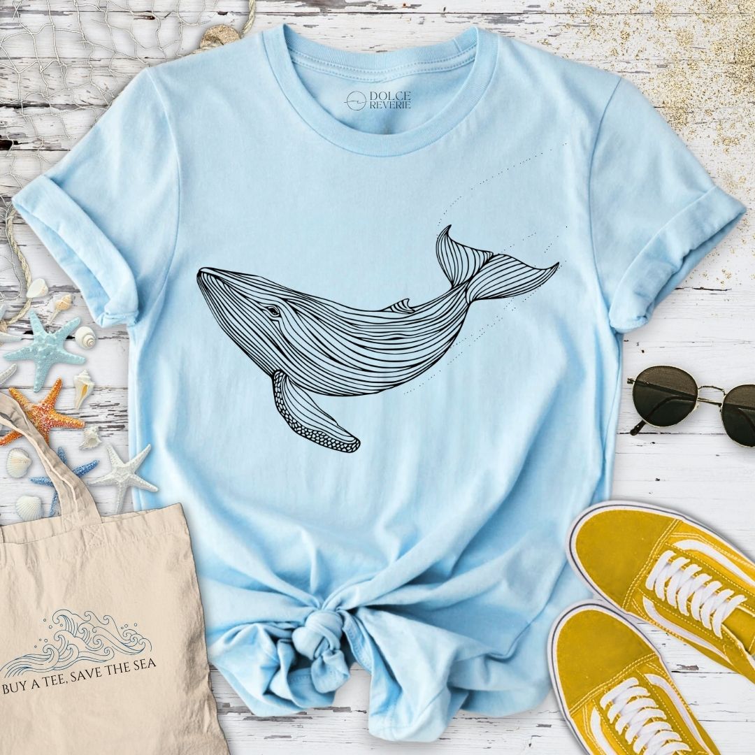 Whale Line Art T-Shirt