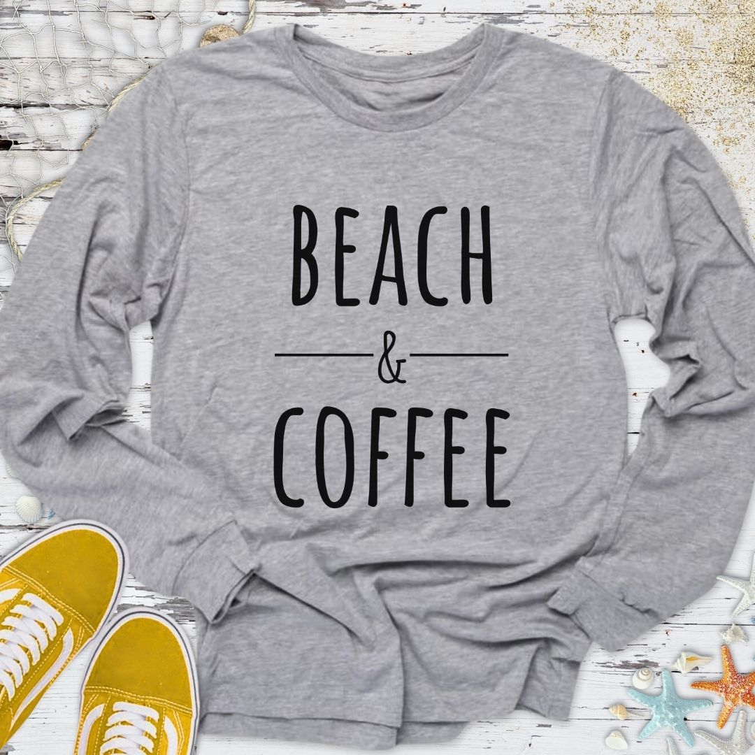 Beach & Coffee Long Sleeve Tee
