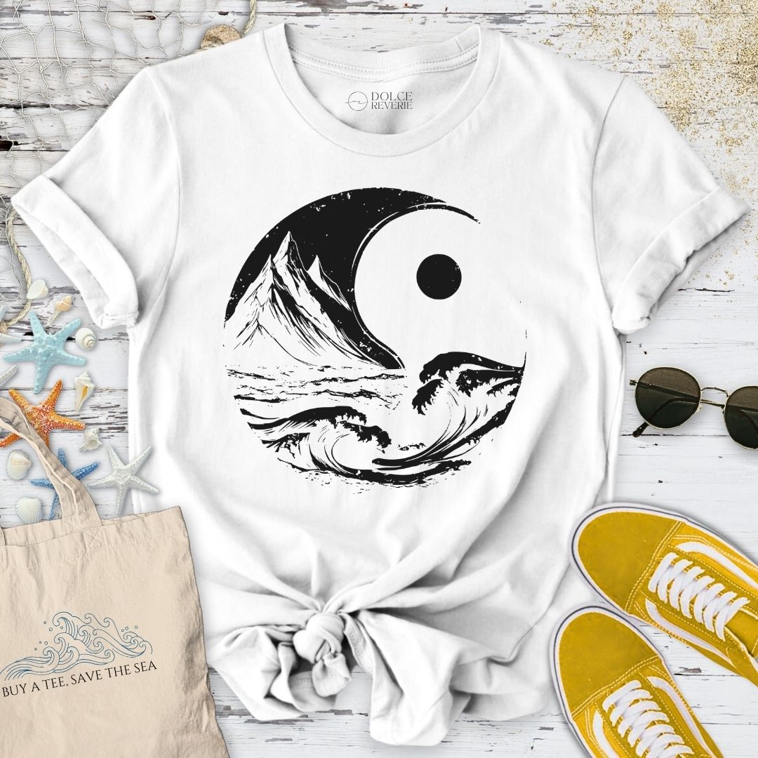 Ocean & Mountains Yin Yang T-Shirt