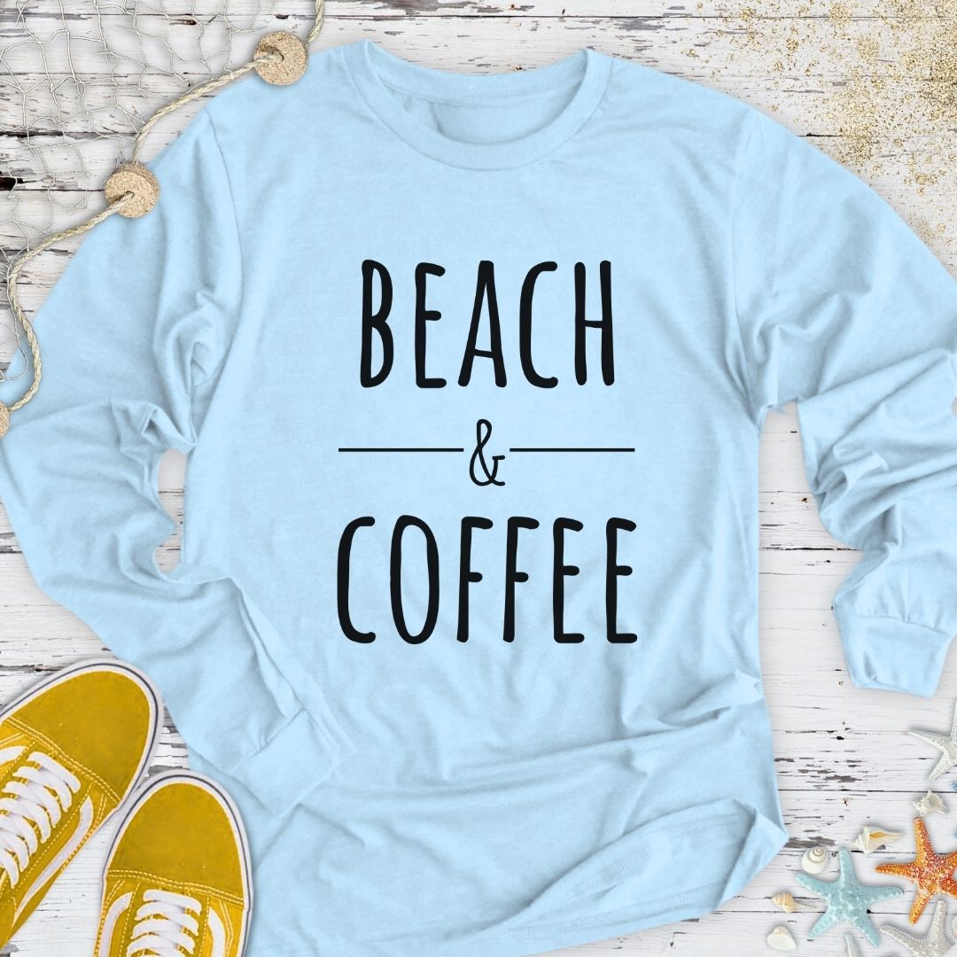 Beach & Coffee Long Sleeve Tee