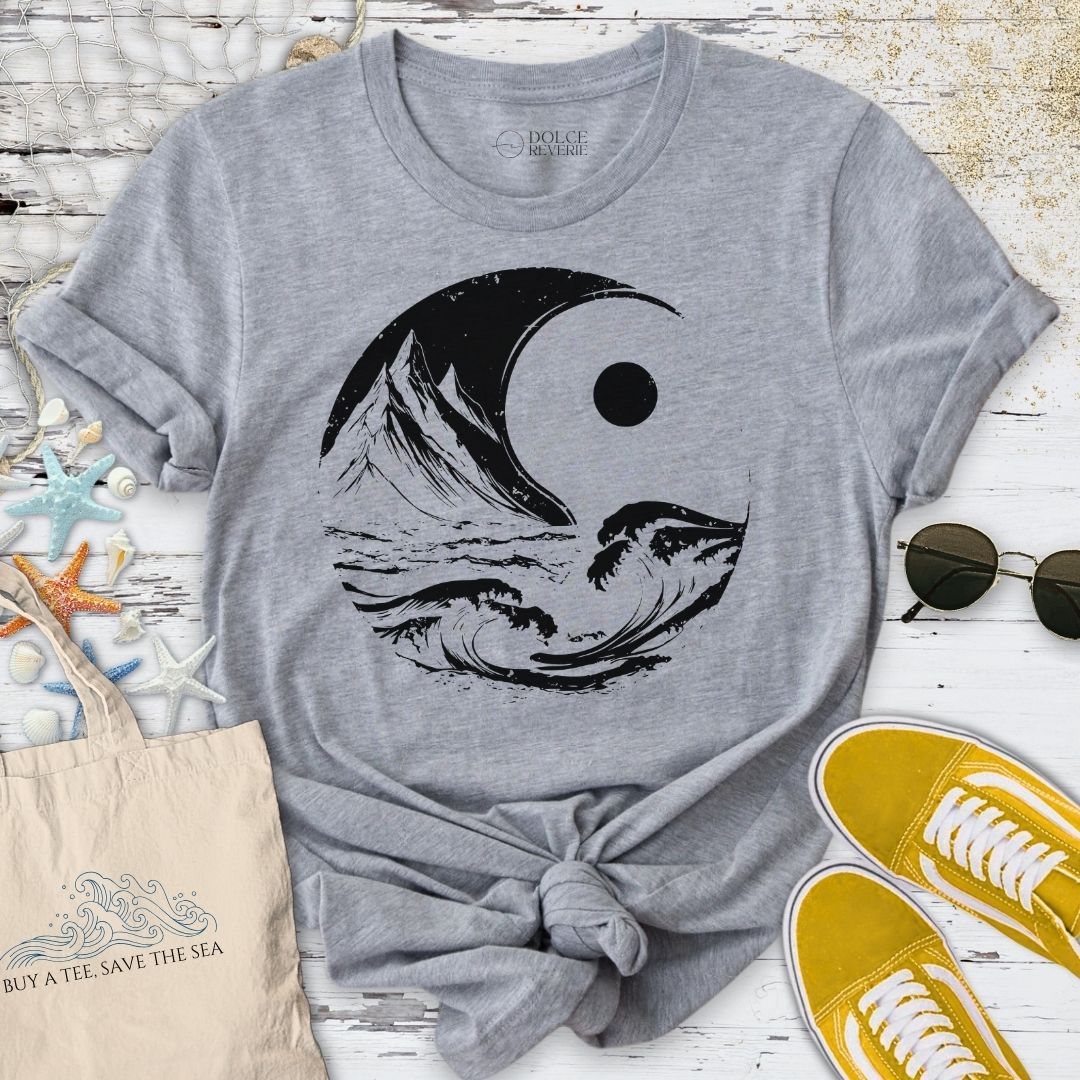Ocean & Mountains Yin Yang T-Shirt