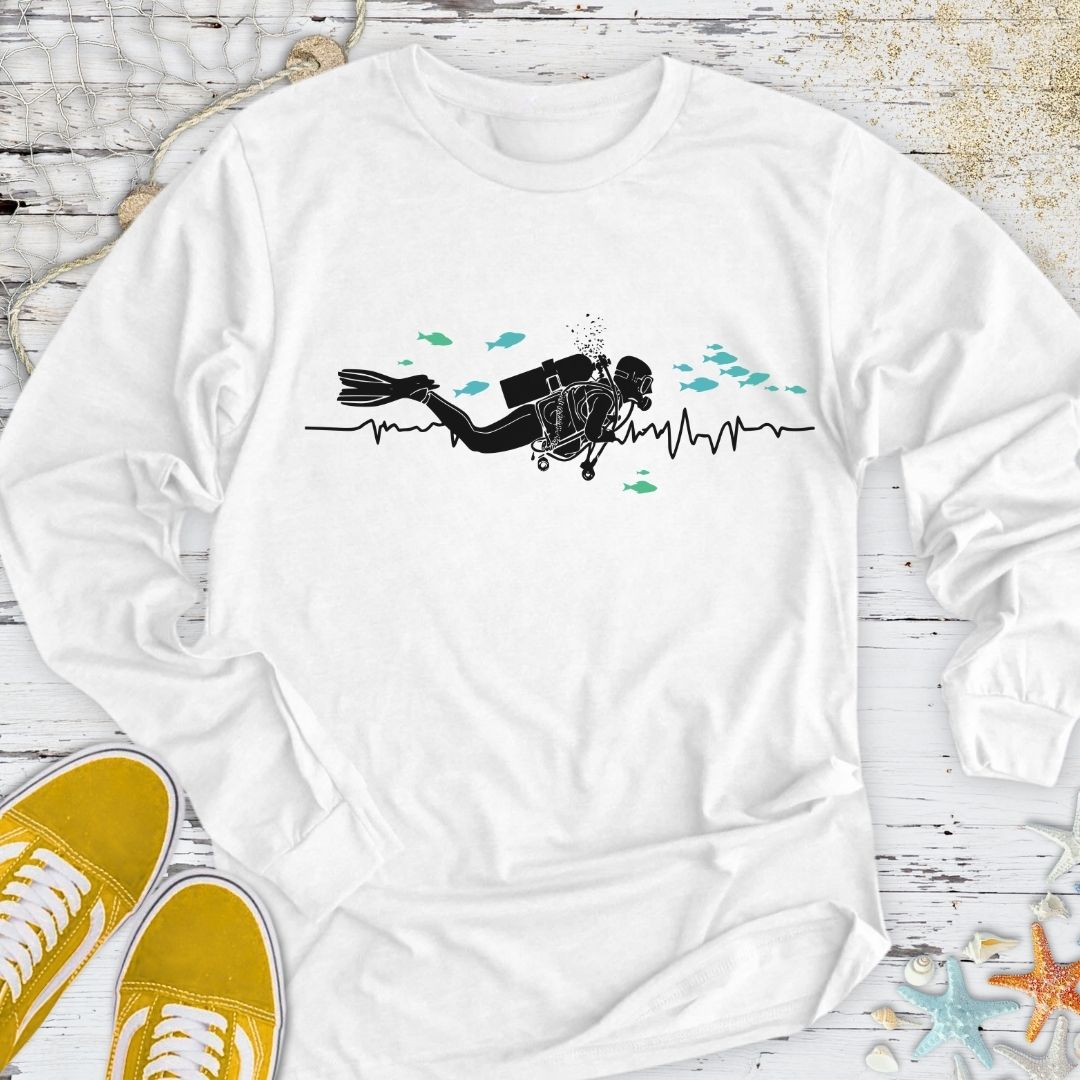 I Heart Scuba Long Sleeve Tee