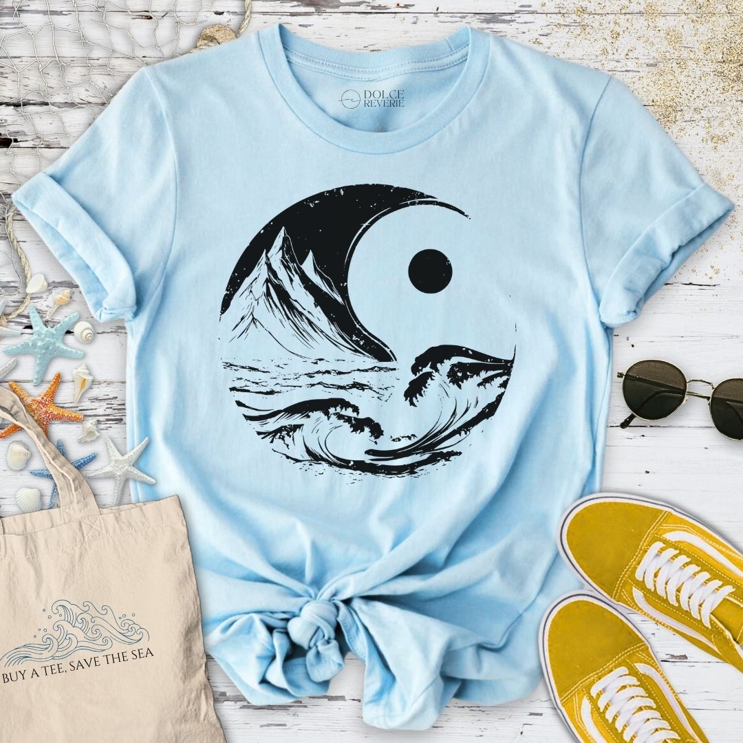 Ocean & Mountains Yin Yang T-Shirt