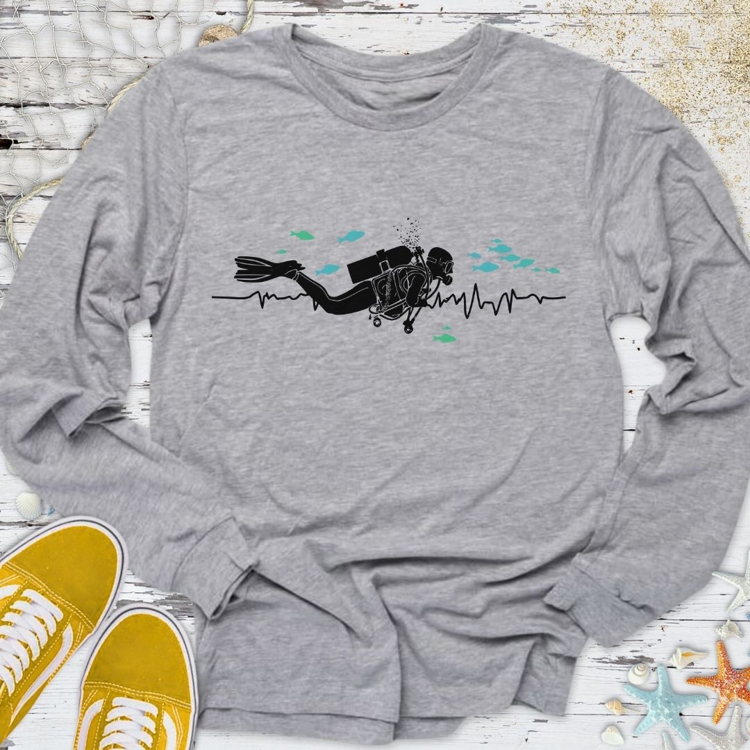 I Heart Scuba Long Sleeve Tee