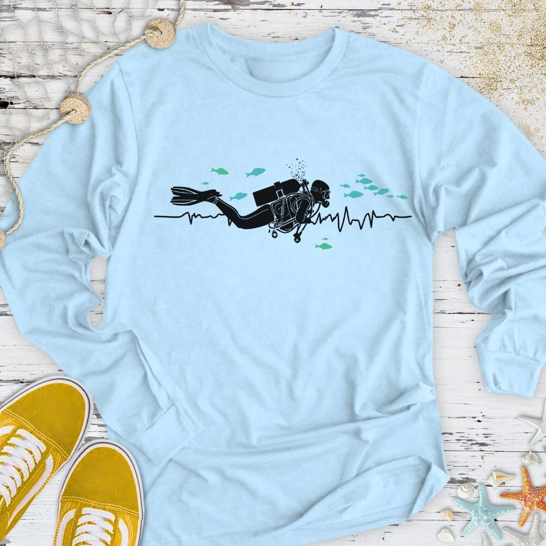 I Heart Scuba Long Sleeve Tee
