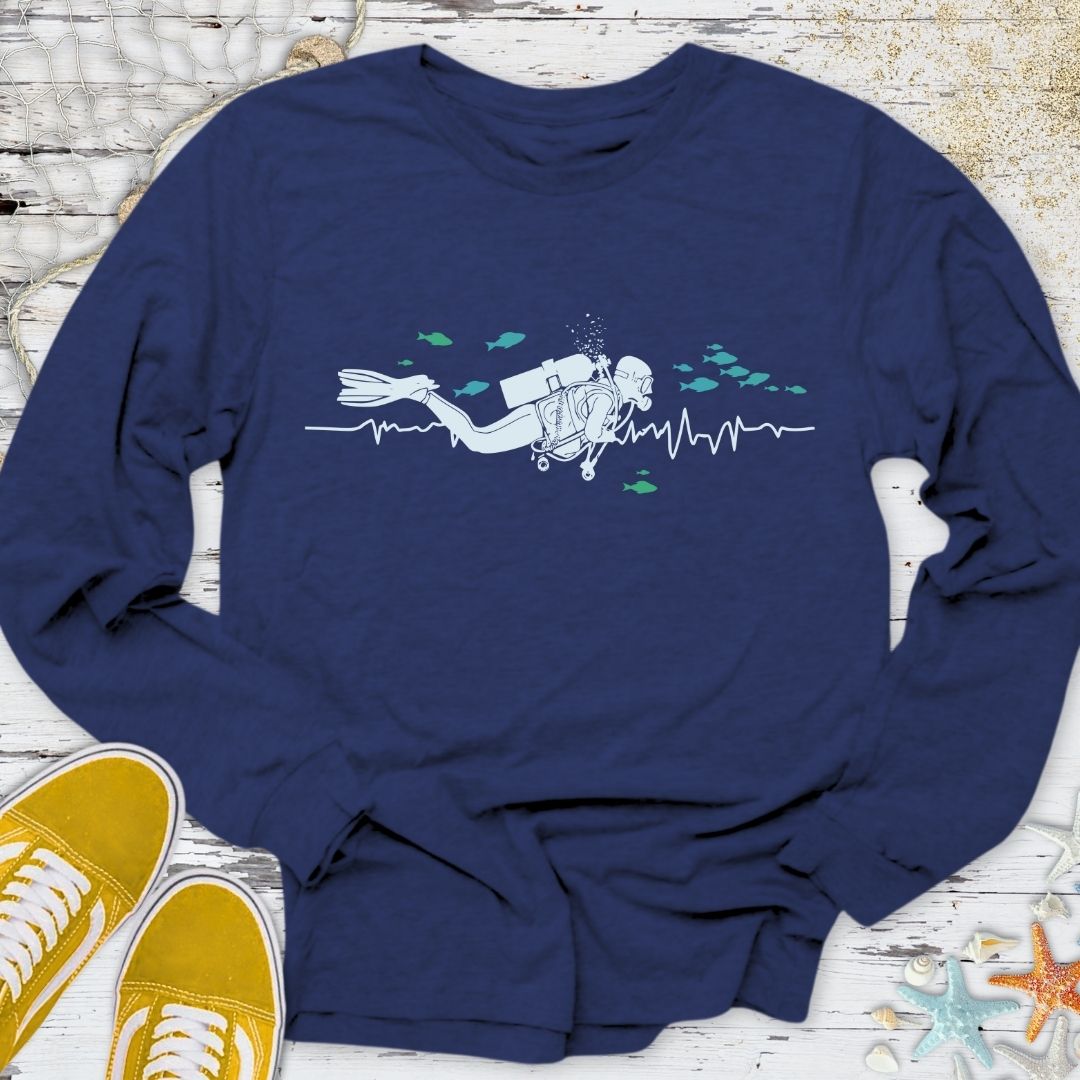 I Heart Scuba Long Sleeve Tee