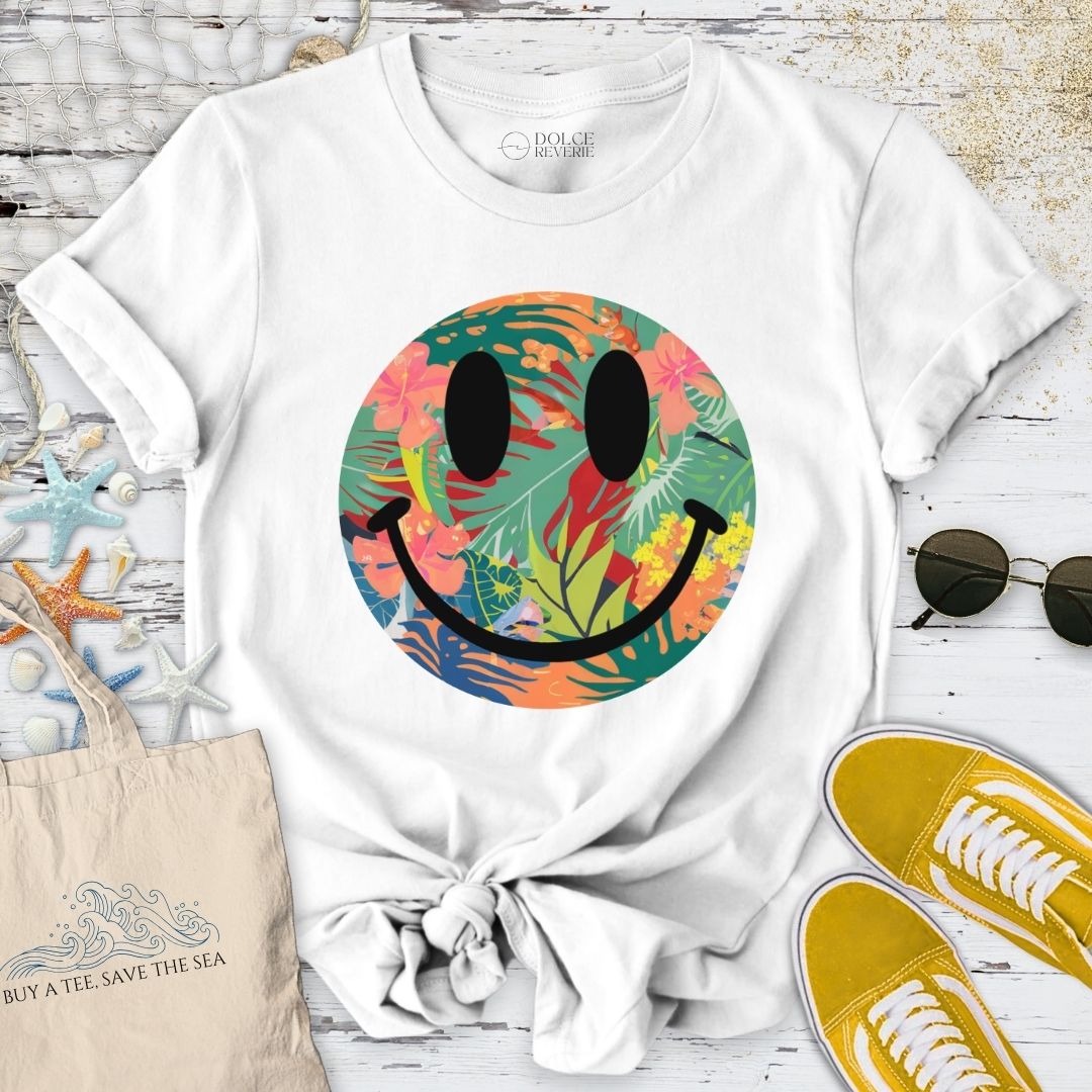 Tropical Colorful Smiley T-Shirt
