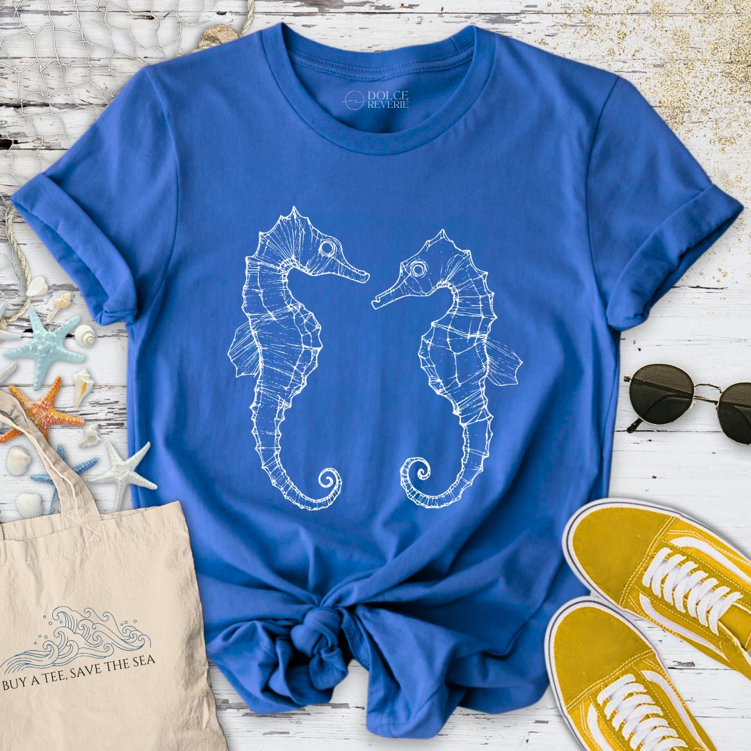 Seahorses Line Art T-Shirt