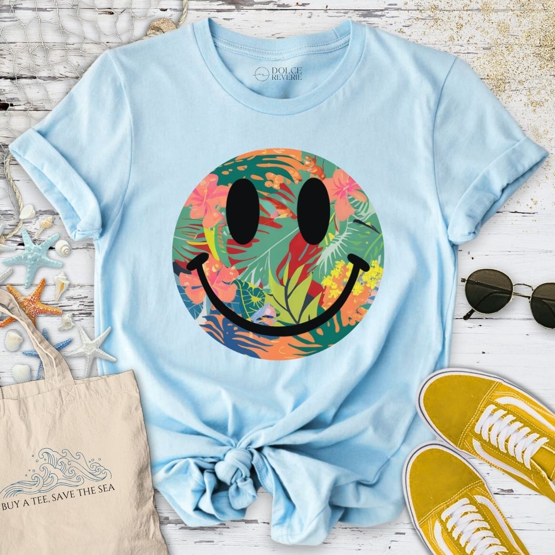 Tropical Colorful Smiley T-Shirt